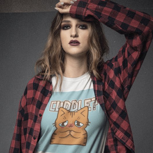CUDDLE GINGER CHAT FUNNY CUTE T-SHIRTS