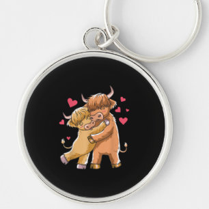 Cuddle Highland Cattle Scottish Koe Farmers Gift Sleutelhanger