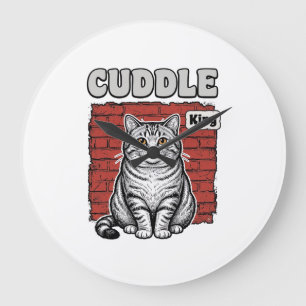Cuddle King Vintage Katten Shirt Ontwerp_1 Grote Klok