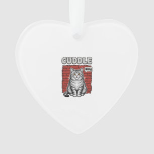 Cuddle King Vintage Katten Shirt Ontwerp_1 Ornament