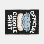 Cuddle Shirt Cute Baby Elephant Snuggle  Fleece Deken (Voorkant (Horizontaal))