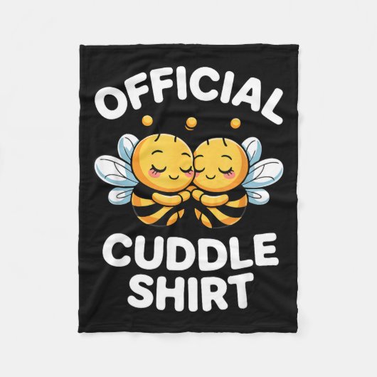 Cuddle Shirt Cute Bees Funny Cozy Couple  Fleece Deken (Voorkant)