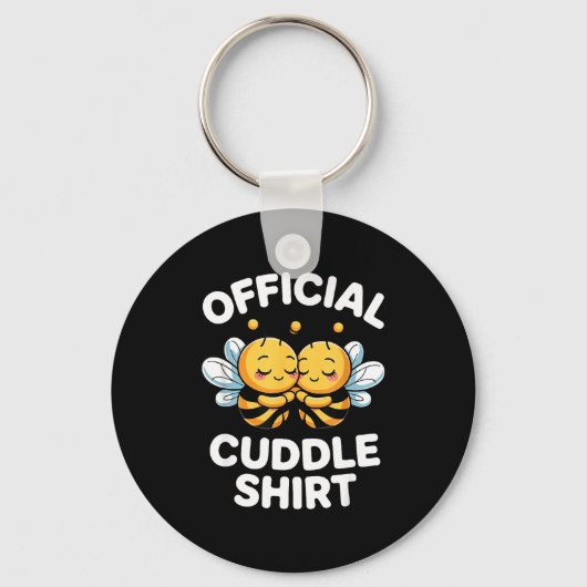 Cuddle Shirt Cute Bees Funny Cozy Couple  Sleutelhanger (Voorkant)