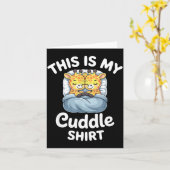 Cuddle Shirt Cute Giraffes Funny Cozy  Kaart (Gele Bloem)