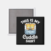 Cuddle Shirt Cute Giraffes Funny Cozy  Magneet (Voorkant / Achterkant)