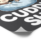 Cuddle Shirt Cute Sleepy Monkey Couple  Poster (Hoek)