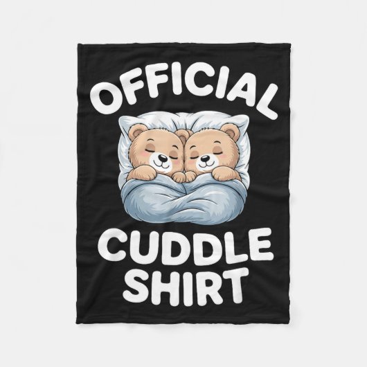 Cuddle Shirt Cute Teddy Bear Sleepwear  Fleece Deken (Voorkant)