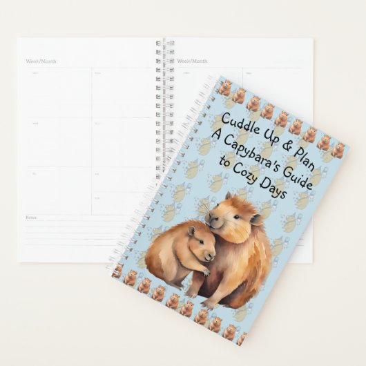 Cuddle Up & Plan: A Capybara's Guide to Cozy Days (Devant avec enveloppe)