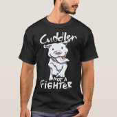 Cuddler is geen stevige Pitbull Dog T-shirt (Voorkant)
