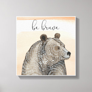 Cuddlies Beer   Brave Canvas Afdruk