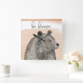 Cuddlies Beer | Brave Vierkante Klok (Huis)