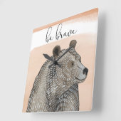 Cuddlies Beer | Brave Vierkante Klok (Hoek)