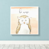 Cuddlies Owl | Be Wise Canvas Afdruk (Insitu (Houten vloer))