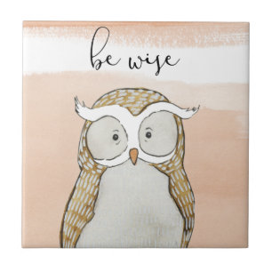 Cuddlies Owl   Be Wise Tegeltje