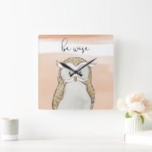 Cuddlies Owl | Be Wise Vierkante Klok (Huis)