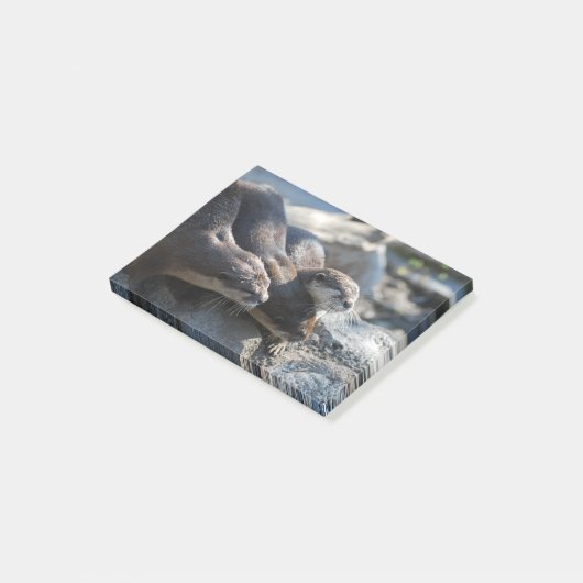 Cuddling Otters Post-it® Notes (Schuin)