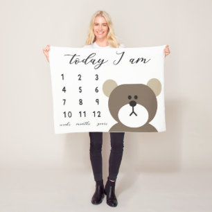 Cuddly Beer Milestone Blanket Fleece Deken