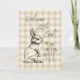 Cuddly Bunny Rabbits Bonanza - nieuwe baby meisje. Kaart