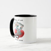 Cuddly lemur holding love arrows - sip of love mok (Voorkant links)