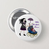 Cudendst Bacon White Button Pin (Voorkant /achterkant)