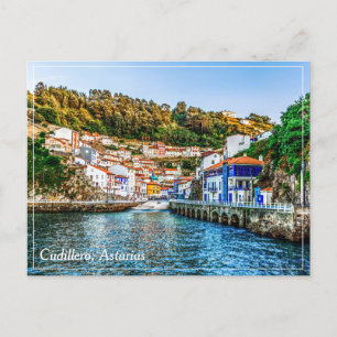Cudillero, vissersdorp in Asturië. Spanje. Briefkaart