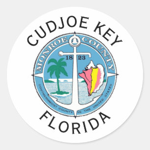 Cudjoe Key - Florida Keys Ronde Sticker