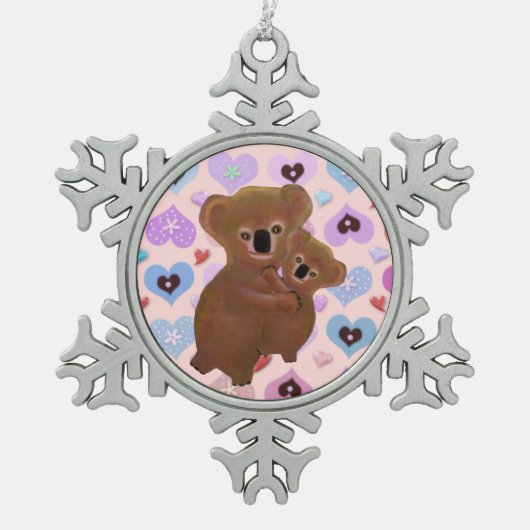 Cudly Koala Beren Snowflake Ornament (Voorkant)