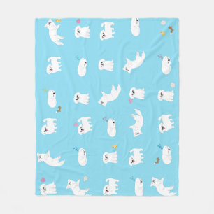 Cudly Pekingese Blanket Fleece Deken