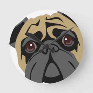 Cudly Pug Ronde Klok