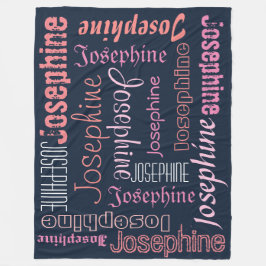 Cudly Warm fleece Personal Name Blanket