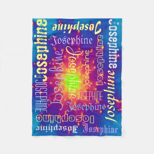 Cudly Warm fleece Personal Name Blanket Deken (Voorkant)