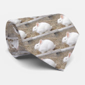 Cudly White Bunny Stropdas (Opgerold)