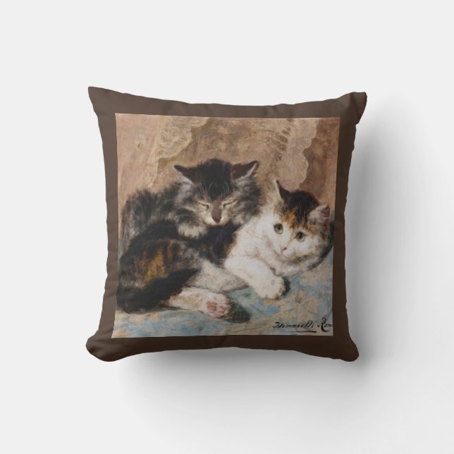 Cudtly Kittens Best of Friends Vintage Art Coussin (Recto)