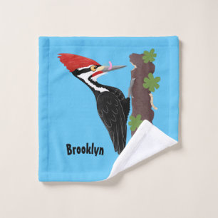 Cue drôle Pileated woodpecker dessin d'illustratio