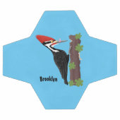 Cue drôle Pileated woodpecker dessin d'illustratio (Plat)