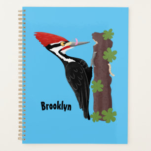 Cue drôle Pileated woodpecker dessin d'illustratio