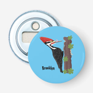 Cue grappige illustratie van de cartoon van pileaa button flesopener