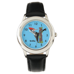 Cue grappige illustratie van de cartoon van pileaa horloge