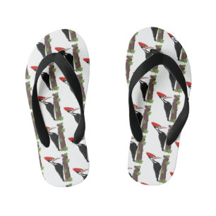 Cue grappige illustratie van de cartoon van pileaa kinder teenslippers