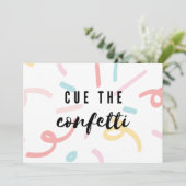 CUE LA CONFETTI | Carte de voeux pour le Nouvel An (Debout devant)