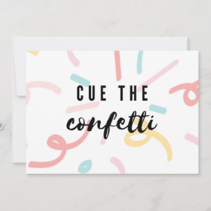 CUE LA CONFETTI Carte de voeux pour le Nouvel An