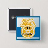 CUE Teamster Vierkante Button 5,1 Cm (Voorkant /achterkant)