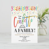 Cue the Confetti Adoption Celebration Invitation (Debout devant)