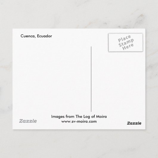 Cuenca, Ecuador Briefkaart (Achterkant)