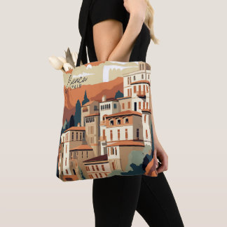 Cuenca Spanje kunst reisillustratie Draagtas
