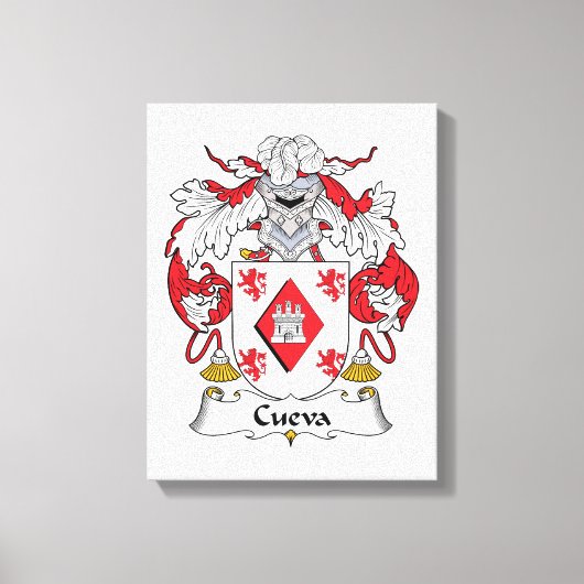 Cueva Family Crest Canvas Afdruk (Voorkant)