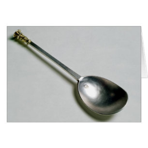 Cuillère argentée d'apôtre avec le dessus de jo
