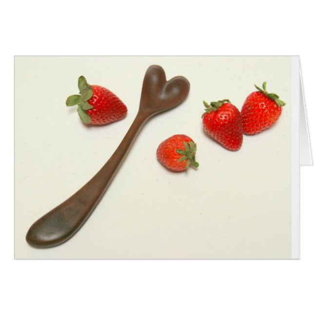 Cuillère de coeur et fraises (Devant horizontal)
