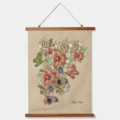 Cuir authentique et art suède suspendu tapisserie (Recto)