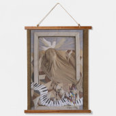 Cuir authentique et art suède suspendu tapisserie (Recto)